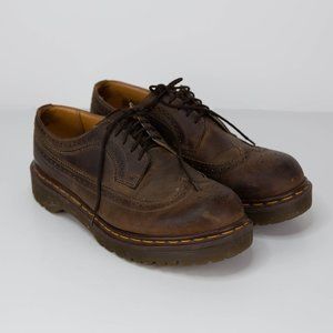 Mens Vintage Dr Martens Brogue Wingtip Oxford Size 10 Made in England Brown